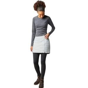 Smartwool Smartloft 120 Quilted Insulated Zip Skirt Gray Gorpcore Ski Size Large